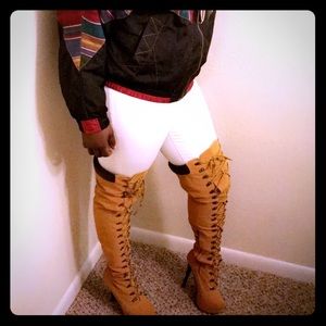 COPY - Thigh high timberland styled boots